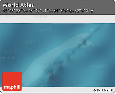 Satellite 3D Map of the Area around 44° 2' 4" S, 31° 31' 29" E