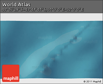 Satellite 3D Map of the Area around 44° 2' 4" S, 31° 31' 29" E