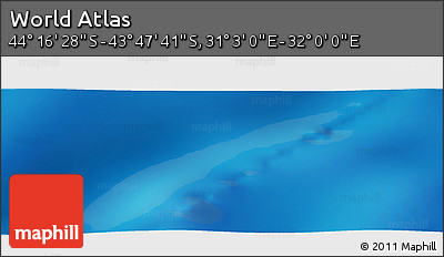 Physical Panoramic Map of the Area around 44° 2' 4" S, 31° 31' 29" E