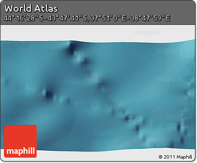 Satellite 3D Map of the Area around 44° 2' 4" S, 38° 19' 30" E