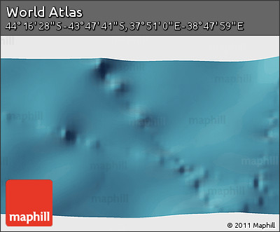 Satellite 3D Map of the Area around 44° 2' 4" S, 38° 19' 30" E