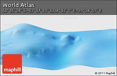 Physical Panoramic Map of the Area around 44° 2' 4" S, 39° 10' 29" E