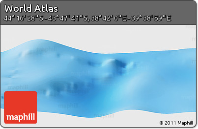 Physical Panoramic Map of the Area around 44° 2' 4" S, 39° 10' 29" E