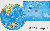 Physical Location Map of the area around 44° 2' 4" S, 45° 7' 30" E