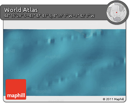 Satellite 3D Map of the Area around 44° 2' 4" S, 4° 10' 30" W