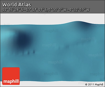 Satellite 3D Map of the Area around 44° 2' 4" S, 5° 1' 30" W