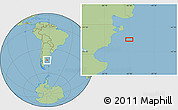 Savanna Style Location Map of the area around 44° 2' 4" S, 62° 49' 30" W