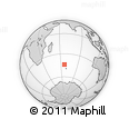 Outline Map of the Area around 44° 2' 4" S, 66° 22' 30" E, rectangular outline