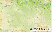 Physical Map of the area around 44° 2' 4" S, 68° 46' 30" W