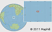 Savanna Style Location Map of the area around 44° 2' 4" S, 6° 52' 30" E