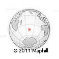 Outline Map of the Area around 44° 2' 4" S, 73° 10' 30" E, rectangular outline