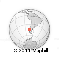 Outline Map of the Area around 44° 2' 4" S, 75° 34' 29" W, rectangular outline