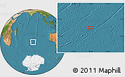 Satellite Location Map of the area around 44° 2' 4" S, 80° 49' 29" E