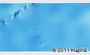 Physical 3D Map of the area around 44° 2' 4" S, 83° 13' 29" W