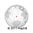 Outline Map of the Area around 44° 2' 4" S, 84° 13' 29" E, rectangular outline