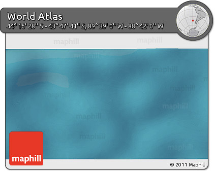 Satellite 3D Map of the Area around 44° 2' 4" S, 89° 10' 30" W