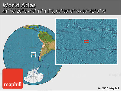 Satellite Location Map of the Area around 44° 2' 4" S, 89° 10' 30" W
