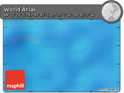 Physical Map of the Area around 44° 2' 4" S, 89° 10' 30" W