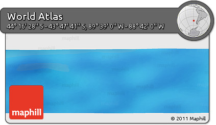 Physical Panoramic Map of the Area around 44° 2' 4" S, 89° 10' 30" W