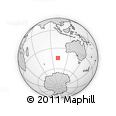 Outline Map of the Area around 44° 27' 46" S, 101° 13' 29" E, rectangular outline