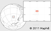 Blank Location Map of the area around 44° 27' 46" S, 106° 10' 30" W
