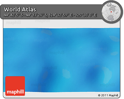 Physical 3D Map of the Area around 44° 27' 46" S, 125° 1' 30" E