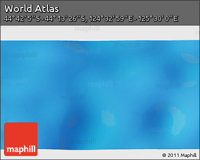 Physical 3D Map of the Area around 44° 27' 46" S, 125° 1' 30" E