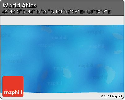 Physical 3D Map of the Area around 44° 27' 46" S, 125° 1' 30" E