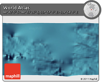 Satellite 3D Map of the Area around 44° 27' 46" S, 128° 25' 30" E