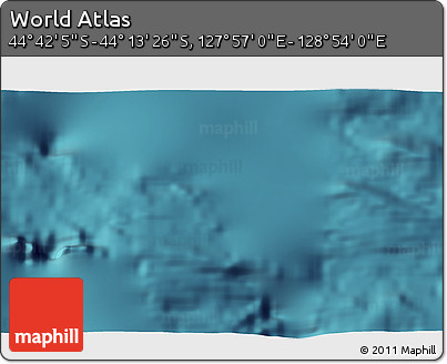 Satellite 3D Map of the Area around 44° 27' 46" S, 128° 25' 30" E