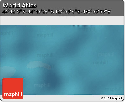 Satellite 3D Map of the Area around 44° 27' 46" S, 130° 7' 30" E