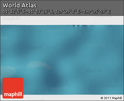 Satellite 3D Map of the Area around 44° 27' 46" S, 130° 7' 30" E