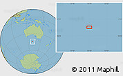 Savanna Style Location Map of the area around 44° 27' 46" S, 130° 58' 29" E