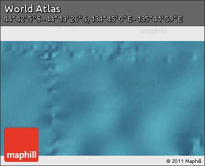 Satellite 3D Map of the Area around 44° 27' 46" S, 135° 13' 29" E