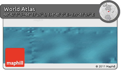 Satellite Panoramic Map of the Area around 44° 27' 46" S, 135° 13' 29" E