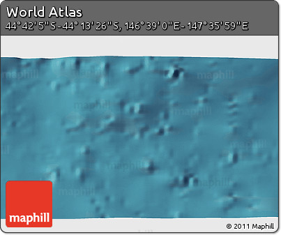 Satellite 3D Map of the Area around 44° 27' 46" S, 147° 7' 30" E