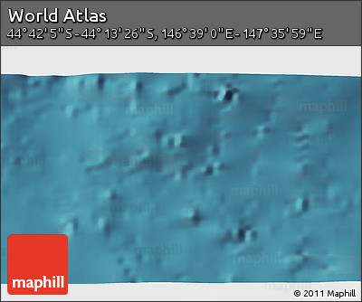 Satellite 3D Map of the Area around 44° 27' 46" S, 147° 7' 30" E