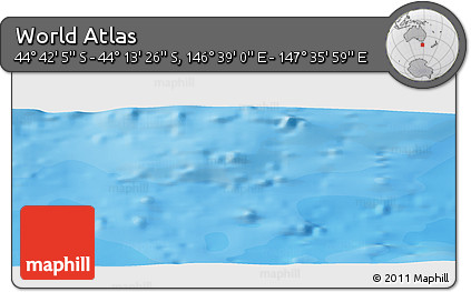 Political Panoramic Map of the Area around 44° 27' 46" S, 147° 7' 30" E