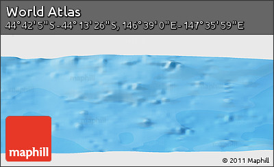 Political Panoramic Map of the Area around 44° 27' 46" S, 147° 7' 30" E