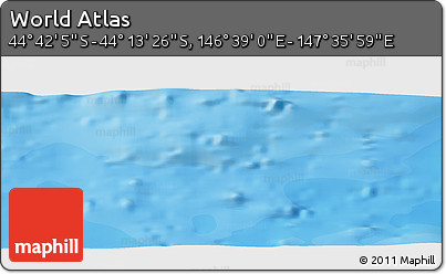 Political Panoramic Map of the Area around 44° 27' 46" S, 147° 7' 30" E