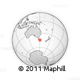 Outline Map of the Area around 44° 27' 46" S, 150° 31' 30" E, rectangular outline
