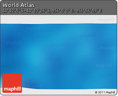 Physical 3D Map of the Area around 44° 27' 46" S, 156° 28' 29" E