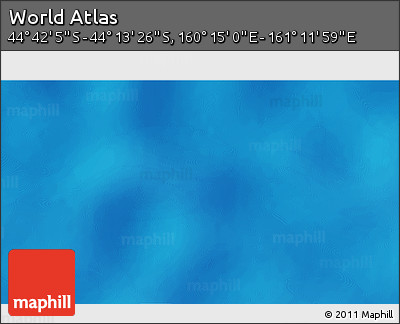 Physical 3D Map of the Area around 44° 27' 46" S, 160° 43' 29" E
