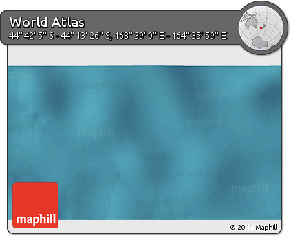 Satellite 3D Map of the Area around 44° 27' 46" S, 164° 7' 30" E