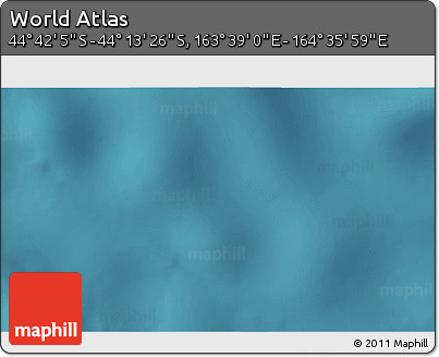 Satellite 3D Map of the Area around 44° 27' 46" S, 164° 7' 30" E