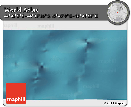 Satellite 3D Map of the Area around 44° 27' 46" S, 16° 13' 30" E