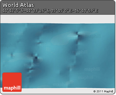 Satellite 3D Map of the Area around 44° 27' 46" S, 16° 13' 30" E
