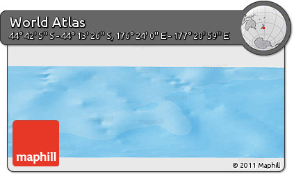 Political Panoramic Map of the Area around 44° 27' 46" S, 176° 52' 30" E