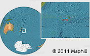 Satellite Location Map of the area around 44° 27' 46" S, 177° 34' 29" W