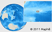 Shaded Relief Location Map of the area around 44° 27' 46" S, 177° 34' 29" W